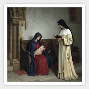 Books And Art Maternity by Edmund Leighton Magnet